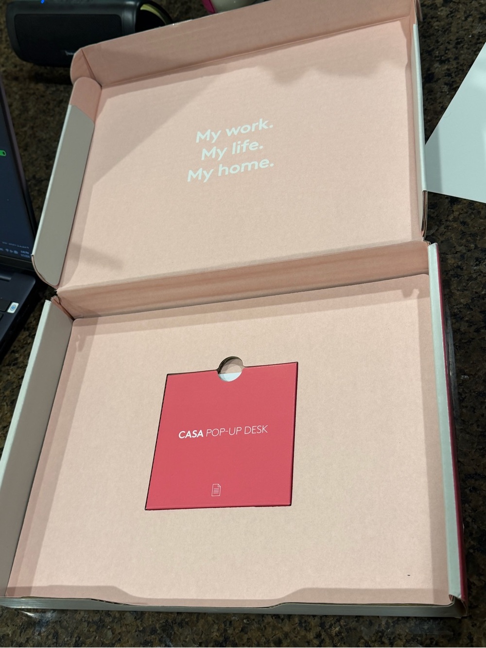 Pop-Up Desk - Pink Portable Home Office Workspace